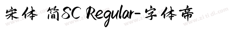 宋体 简SC Regular字体转换